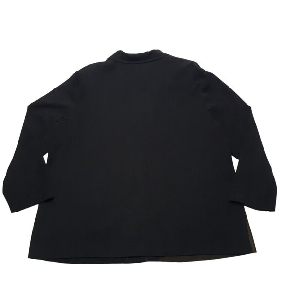 Sag Harbor Coat Womens Plus 24W Black Button Up Animal Print Lightweight - Picture 9 of 13